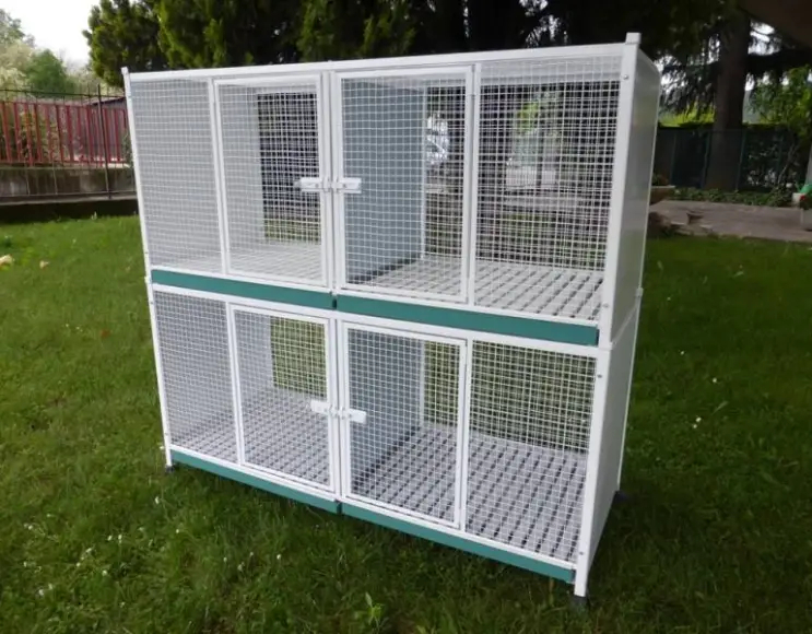 Cage pour chats et chiens 150x60 avec pieds et roulettes